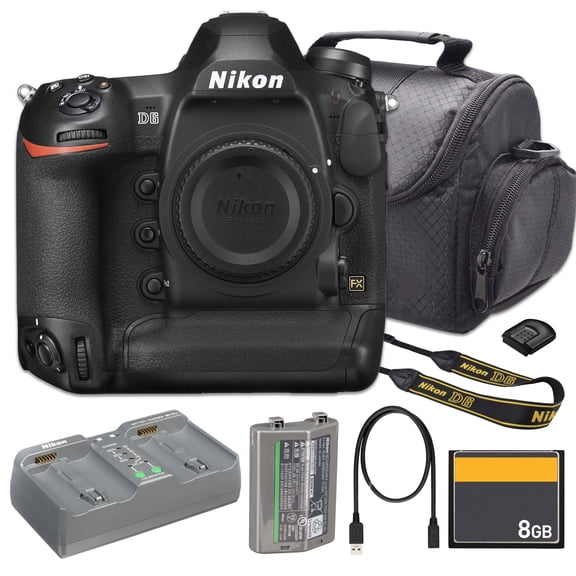 Nikon D5 DSLR Camera Body 20.8MP FX-Format 4K UHD | 153-Point AF, 12fps, Dual CF Slots, ISO 102400
