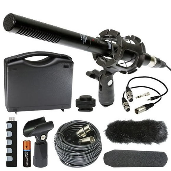 Nikon D500 Digital Camera External Microphone Vidpro XM-55 13-Piece Professional Video & Broadcast Unidirectional Condenser Microphone Kit