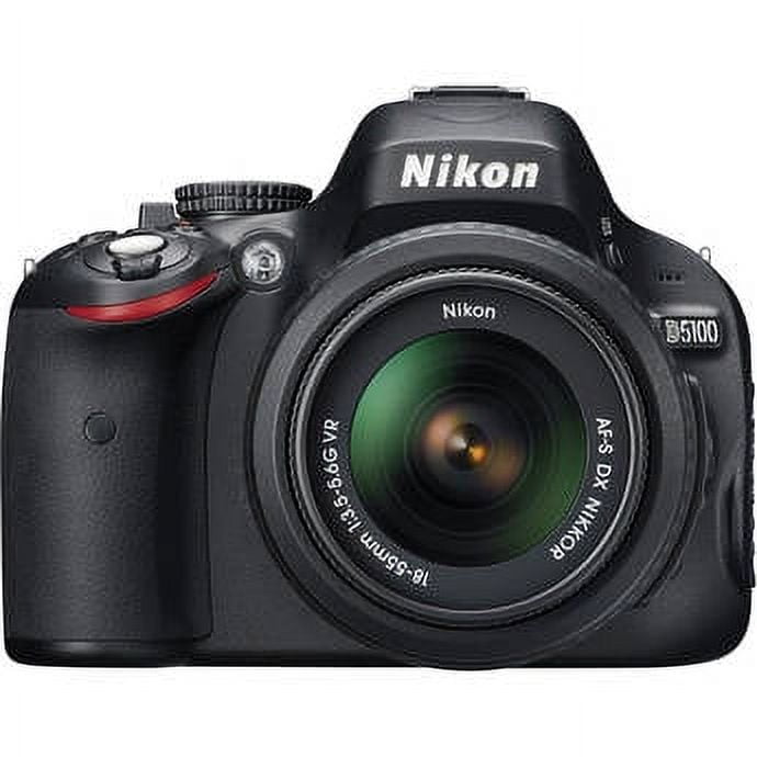 Nikon D5100 DSLR Camera with Nikon 18-55mm f/35-56G VR Lens, Black