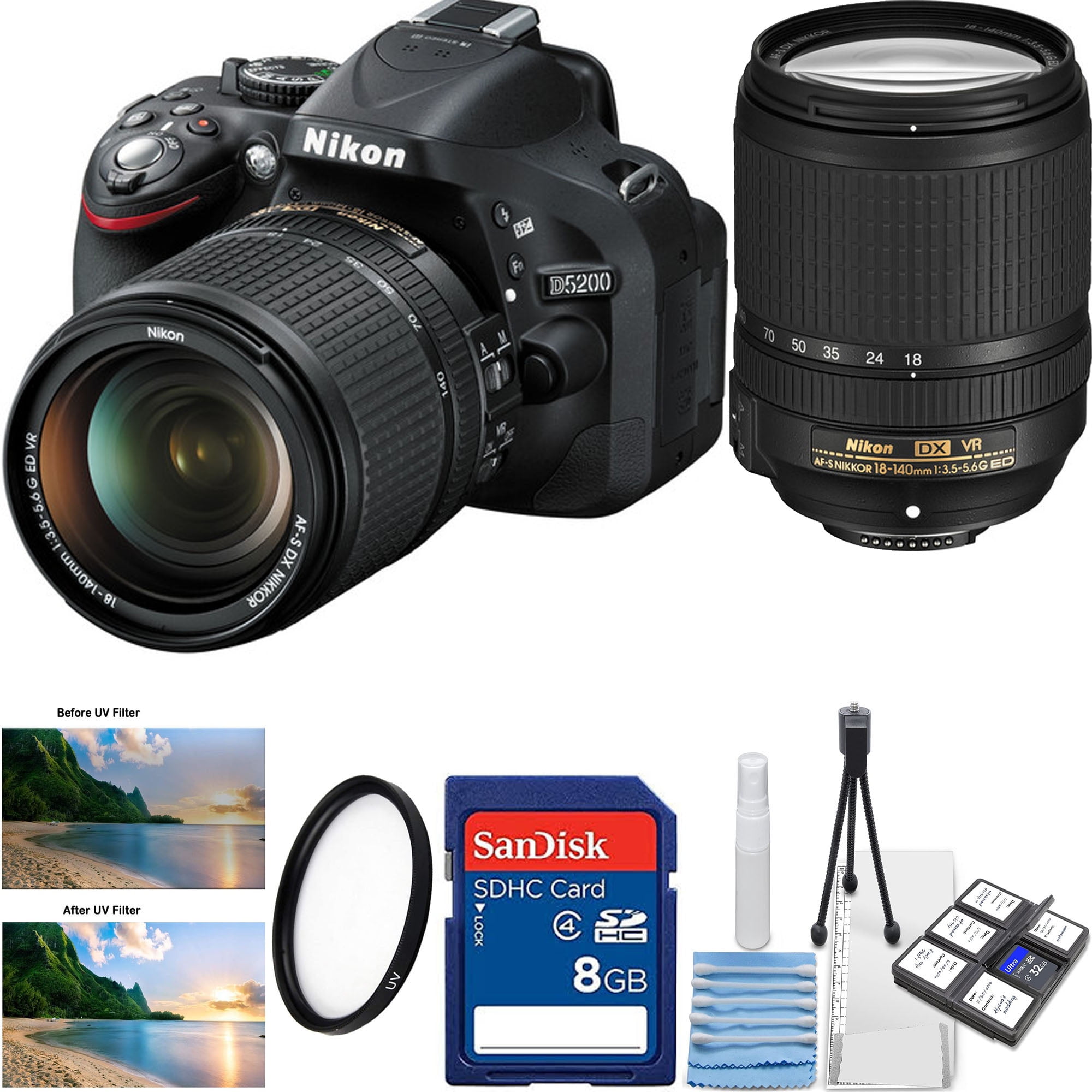 Nikon D5600 18〜140VR Kit Nikon D5600 24.2MP DSLR Kit, DX-Format + AF-S 18-140mm Lens