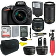 thumbnail image 1 of Nikon D5600 24.2 MP DSLR Camera with Nikon AF-P DX NIKKOR 18-55mm f/3.5-5.6G VR Lens and Nikon AF-P DX NIKKOR 70-300mm f/4.5-6.3G ED Lens + 32 GB Sandisk Memory Card +Advanced Bundle(International ), 1 of 7