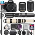 thumbnail image 1 of Nikon D5600 DSLR + AFS 18-140mm VR + AFP 70-300mm VR + 500-1300mm - 32GB Kit (International Version), 1 of 11