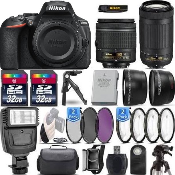 Nikon D5600 DSLR Camera Professional Bundle +18-55mm VR, 70