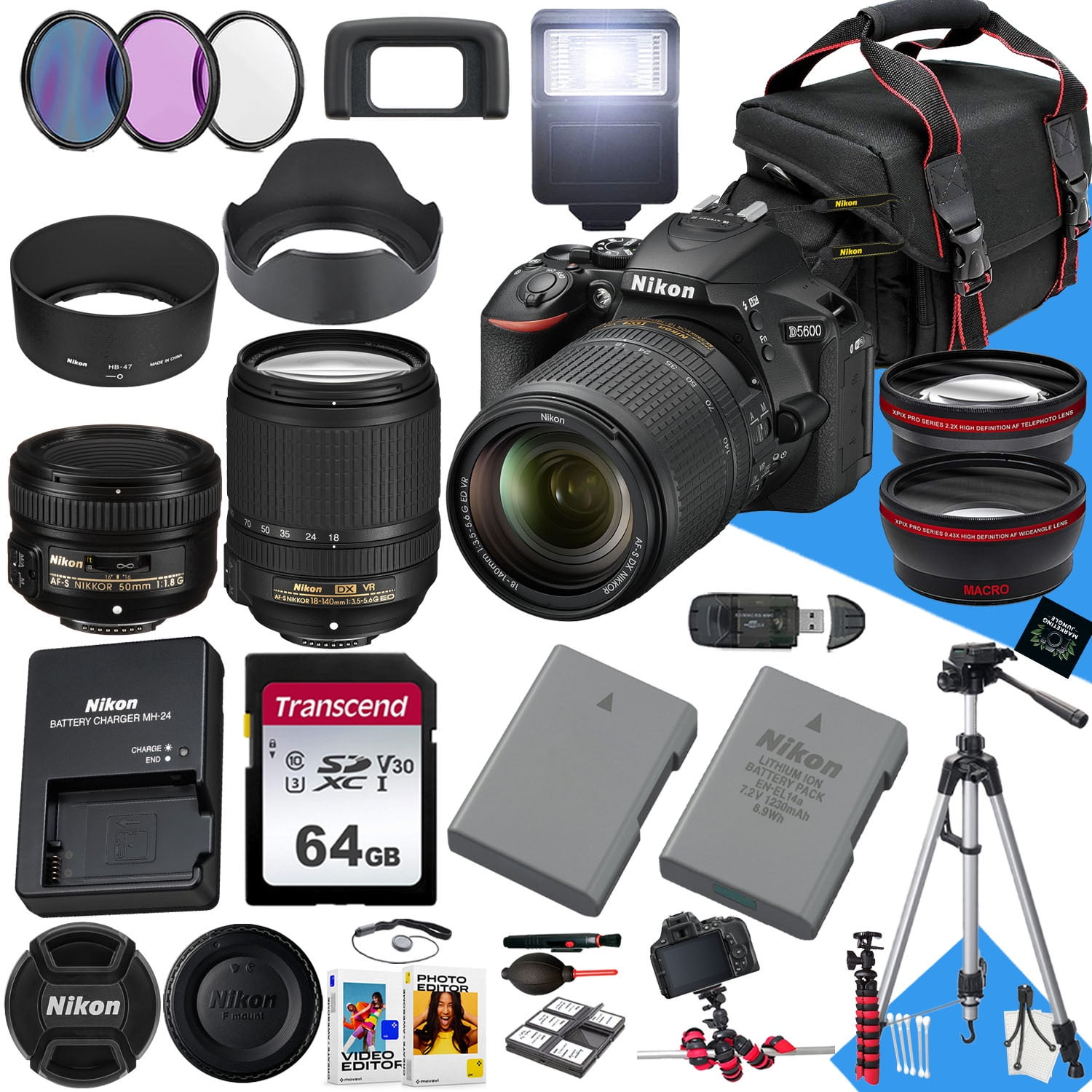 Nikon D5600 とAF-S DX NIKKOR 18-140mmセット Amazon.com : D5600 DX-format Digital SLR w/ AF-S DX NIKKOR