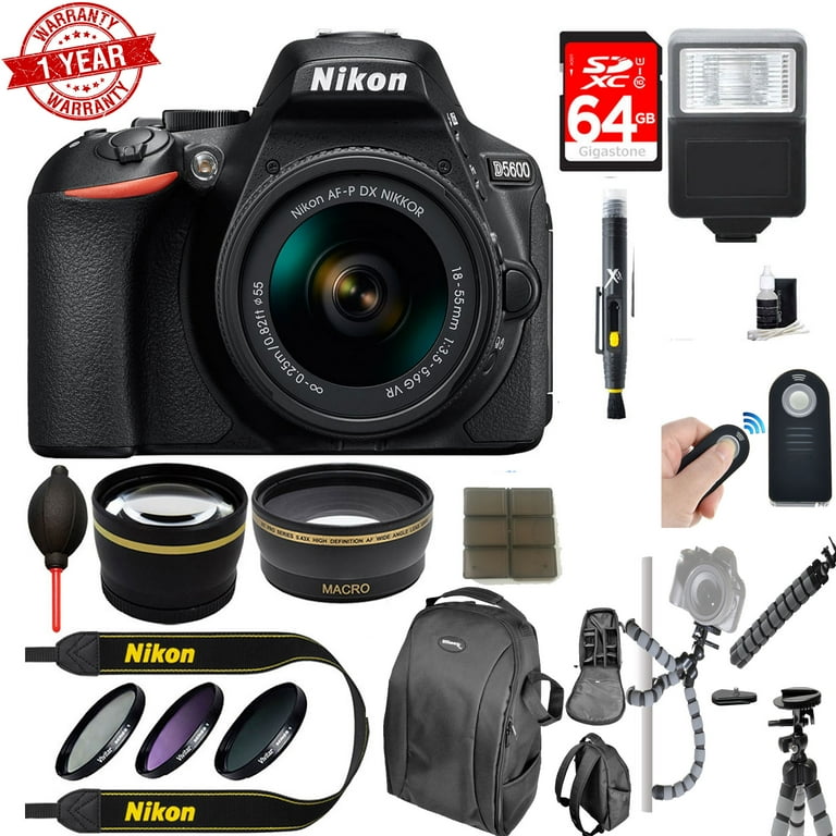Nikon D5600 DSLR Camera + AF-S DX 18-55mm VR Lens Kit + Accessory