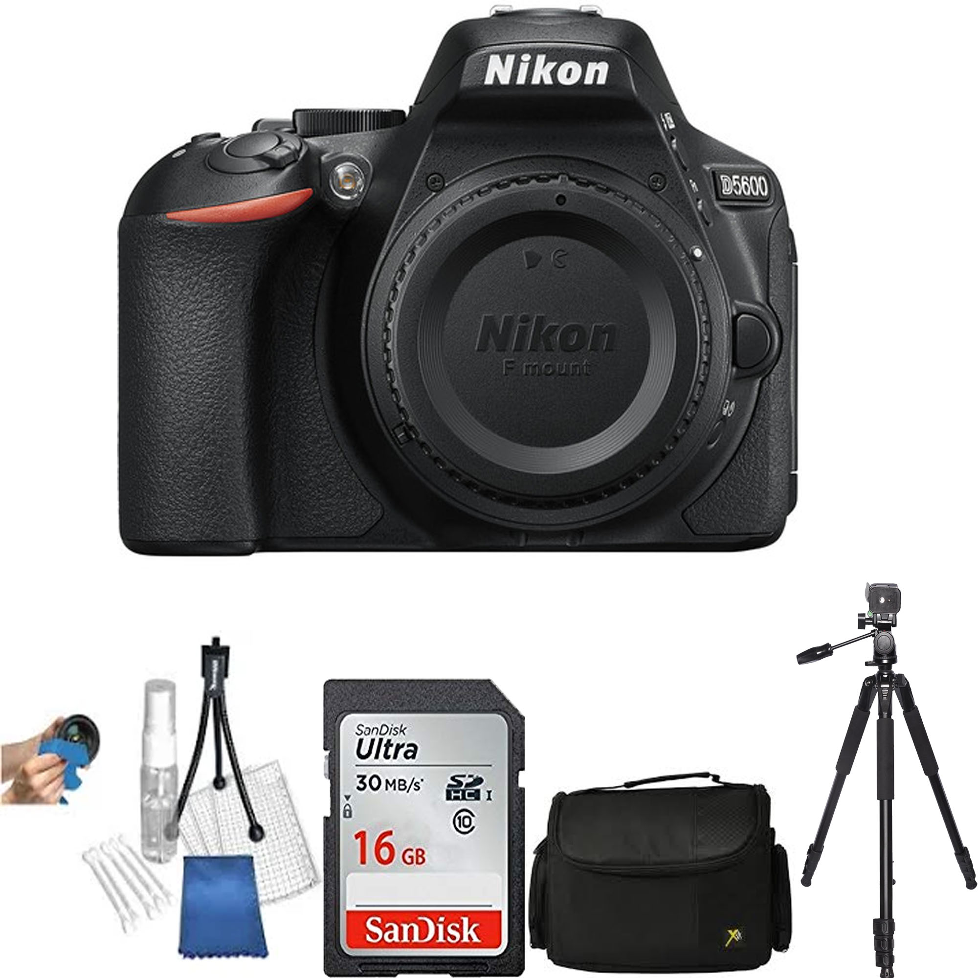 Nikon D5600 DSLR Camera Body (Black) With 16GB Starter Bundle - image 1 of 1