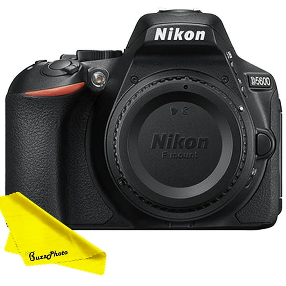 Nikon D5600 DSLR Camera (Body Only) with FREE Buzz-Photo Cleaning Cloth
