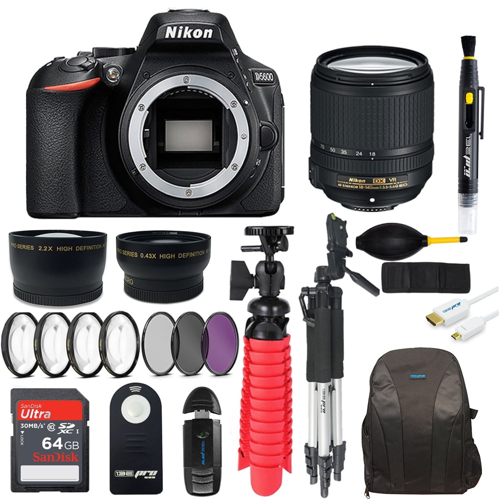 Nikon D5600 DSLR Camera + Nikon AF-S DX NIKKOR 18-140mm f