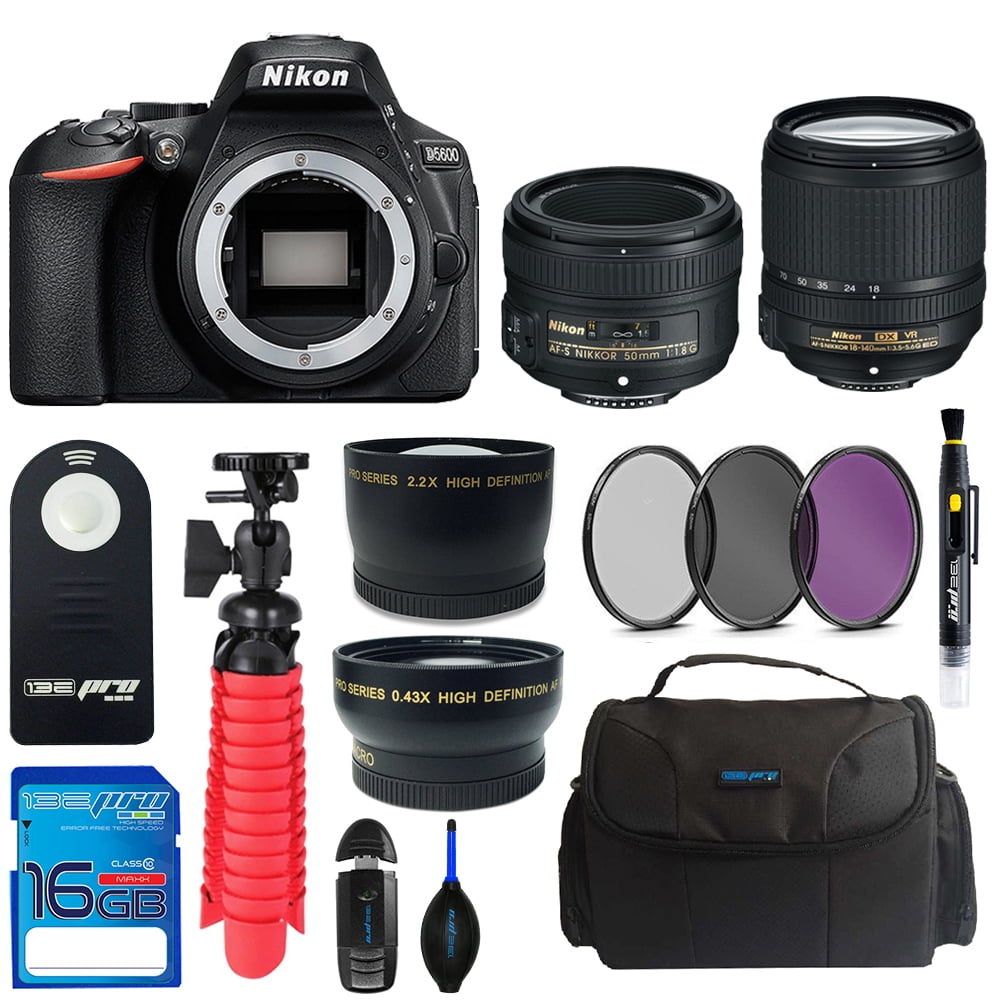 Nikon D5600 DSLR Camera + Nikon AF-S DX NIKKOR 18-140mm f/3.5-5.6G