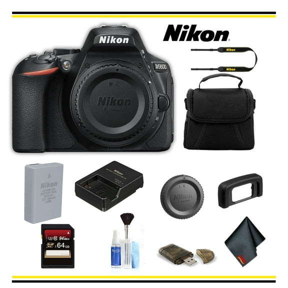 Nikon D5600 DSLR Camera 24.2MP DX-Format Starter Bundle with Accessories (International Model)