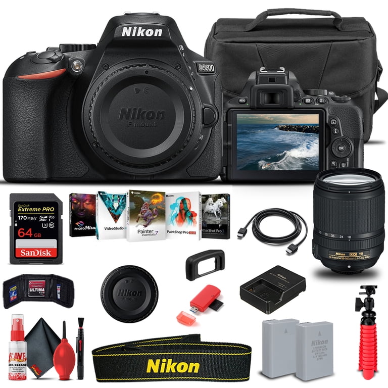 Nikon D5600 DSLR Camera with 18-140mm Lens Basic Kit - Walmart.com