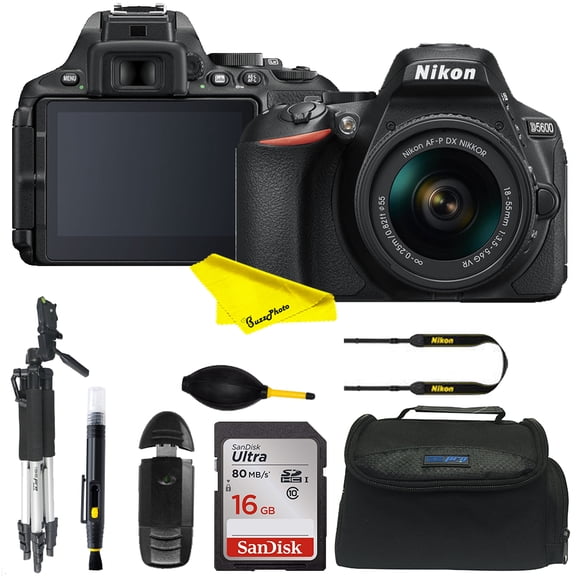 Nikon D5600 DSLR Camera with 18-55mm Lens+24.2MP DX-format CMOS sensor and EXPEED 4 image processor Intermediate Bundle
