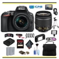 thumbnail image 1 of Nikon D5600 DSLR Camera with 18-55mm Lens Advanced Bundle W/ Bag, Extra Battery, LED Light, Mic, Filters and More - (Intl Model), 1 of 2