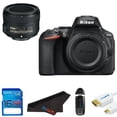 thumbnail image 1 of Nikon D5600 DSLR Camera with  Nikon AF-S NIKKOR 50mm f/1.8G Lens + Pixi Starter Bundle Kit, 1 of 4