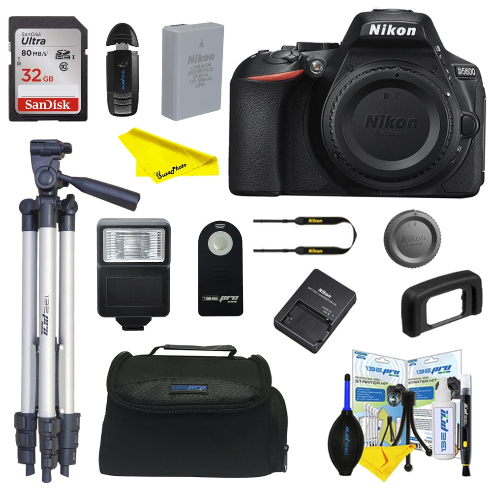 Nikon D5600 DSLR Digital Camera(Body only) + BuzzPhoto Intermediate kit with 32 GB Card