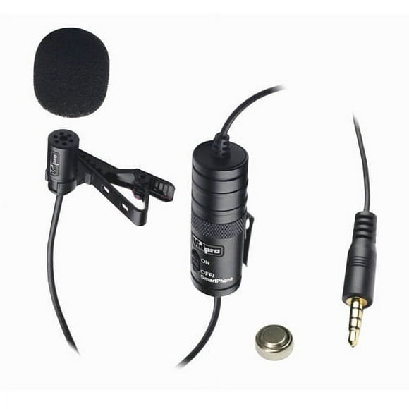 Nikon D5600 Digital Camera External Microphone Vidpro XM-L Wired Lavalier microphone - 20' Audio Cable - Transducer type: Electret Condenser