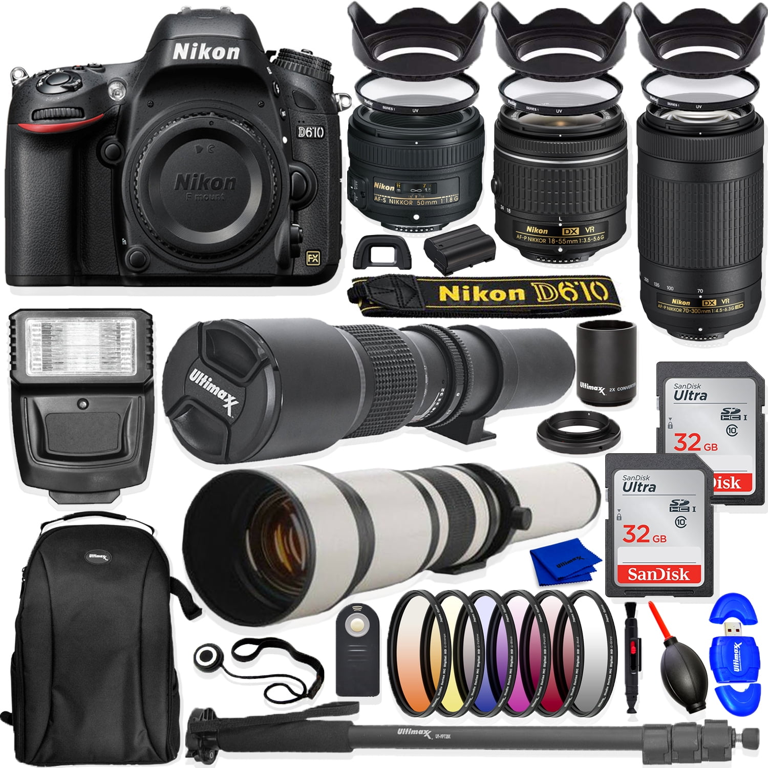 Nikon D610　#9441 Nikon D610 Camera with 18-55mm 70-300mm 50mm STM Panama | Ubuy