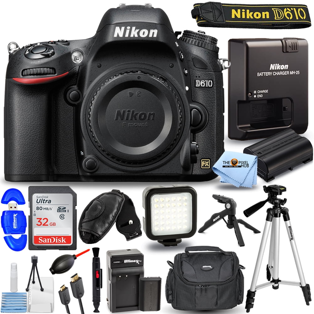 Nikon D610 DSLR Camera (Body Only) Bundle Includes: Sandisk Ultra