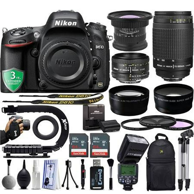 Nikon D610 DSLR Camera (Body Only) w/ 3.2 Inch LCD - Wi-Fi & GPS