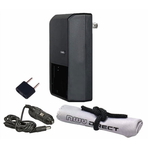Nikon D70 Off Camera 'Intelligent' AC & DC Rapid Charger + Nwv Direct Microfiber Cleaning Cloth.