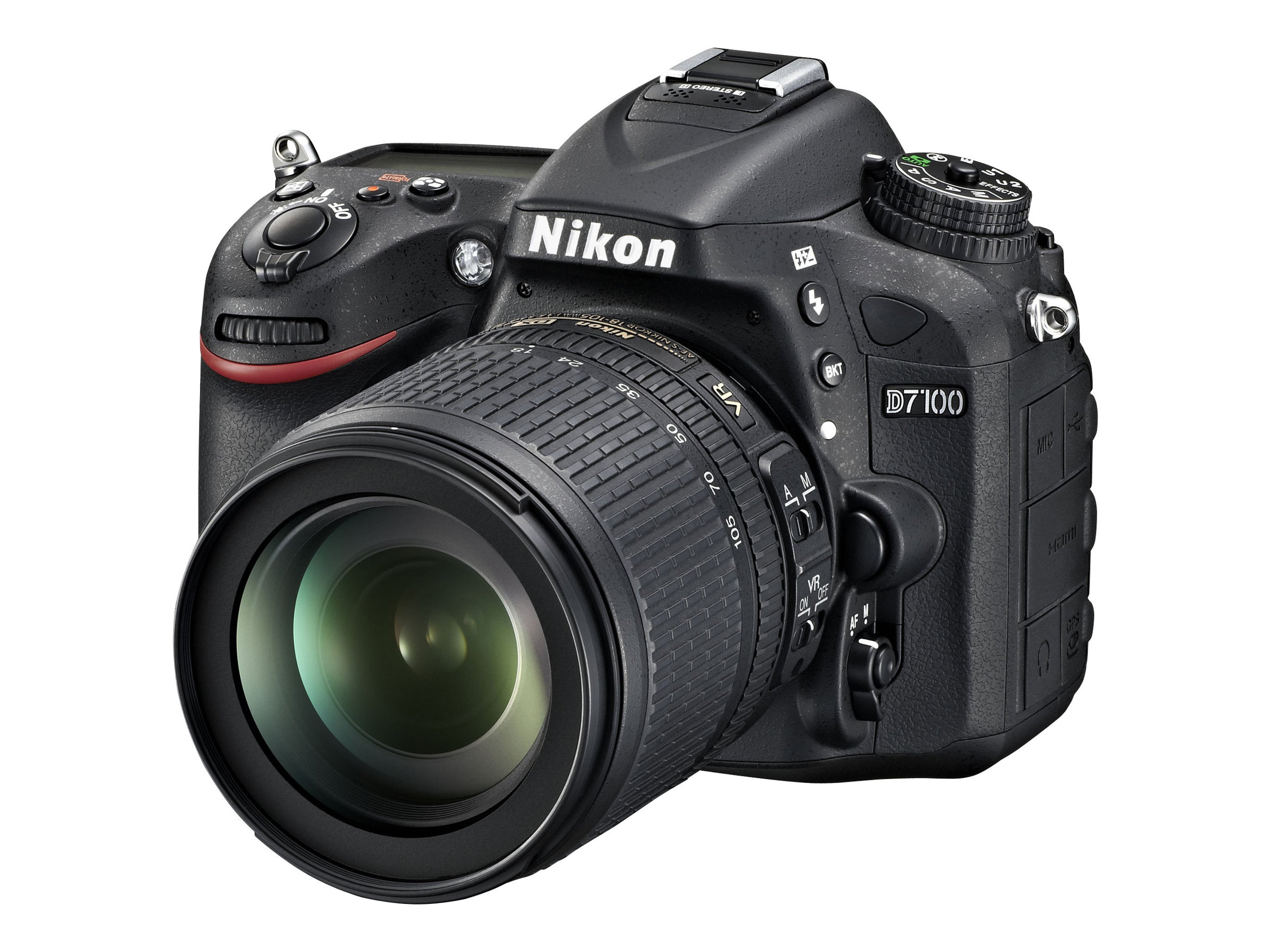 Nikon D7100 - Digital camera - SLR - 24.1 MP - APS-C - 7.8x optical zoom AF-S DX 18-140mm and AF-S 55-300mm VR lenses - black - image 1 of 5
