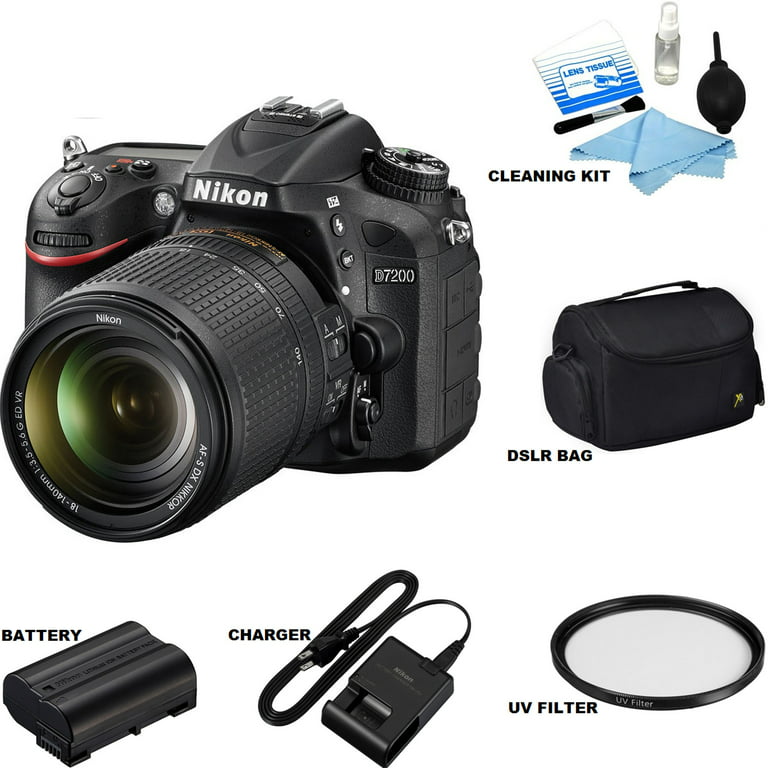 Nikon D7200 DSLR Camera with 18-140mm Lens / 3 Years Warranty. USA