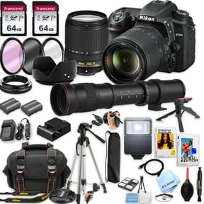 Nikon D7500 DSLR Camera 39-Piece Bundle with Lenses, Memory, Case, Tripod, Black (International Version)