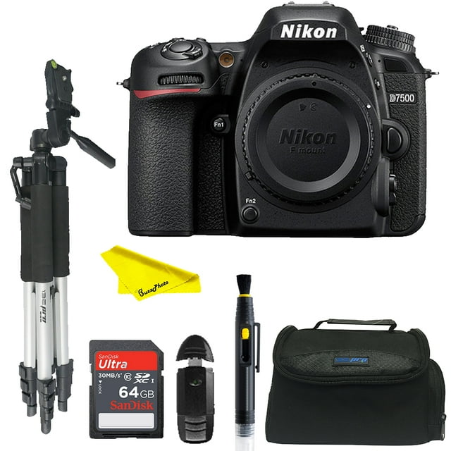 Nikon D7500 DSLR Camera (Body) Bundled with 64 GB Memory card+Other