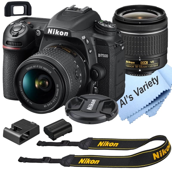 Nikon D7500 DSLR Camera Kit with 18-55mm VR Lens Built-in Wi-Fi20.9 MP CMOS Sensor EXPEED 5 Image Processor and Full HD 1080p Video Recording at 30 fps (International Version)