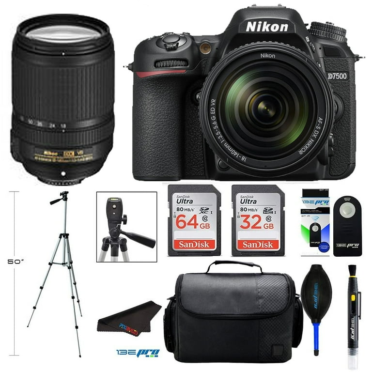 Nikon D7500 DSLR Camera with 18-140mm Lens +Buzz-Photo Pro Bundle