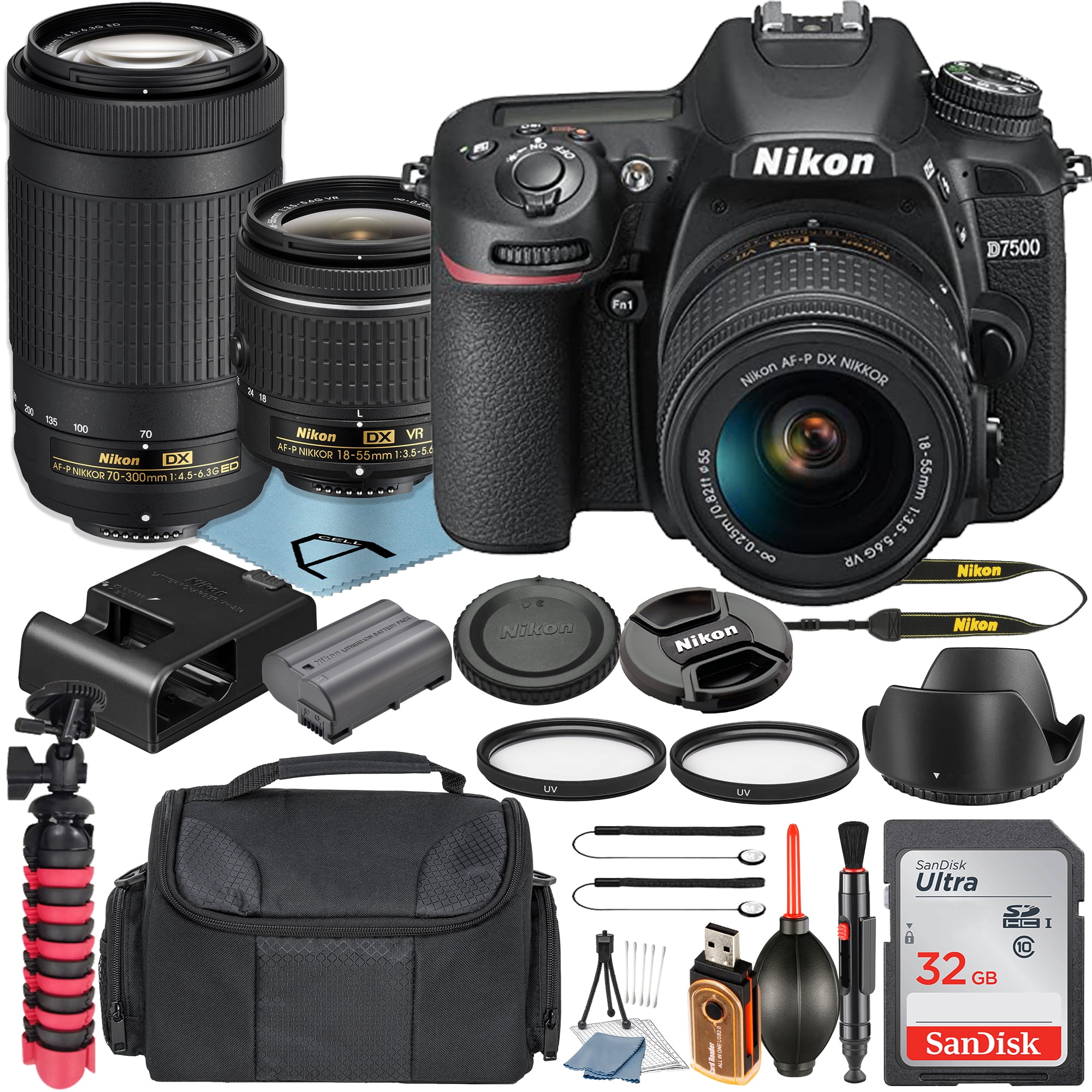 Nikon D7500 DSLR Camera Kit with 18-55mm, 70-300mm Lens Nikon D7500 DSLR Camera Kit with 18-55mm, 70-300mm Lens