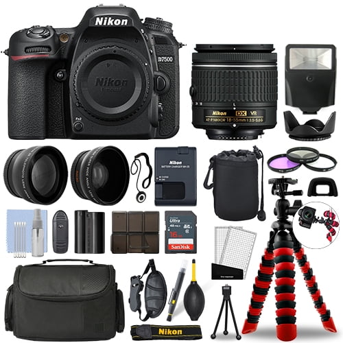 Nikon D7500 DSLR Camera with 18-55mm VR + 16GB 3 Lens Ultimate Accessory Kit