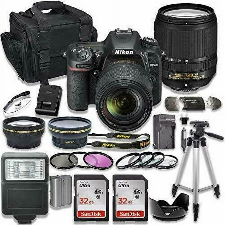 Nikon D7500 DSLR Camera, 20.9 MP, 4K UHD, Wi-Fi, Bluetooth, 3.2