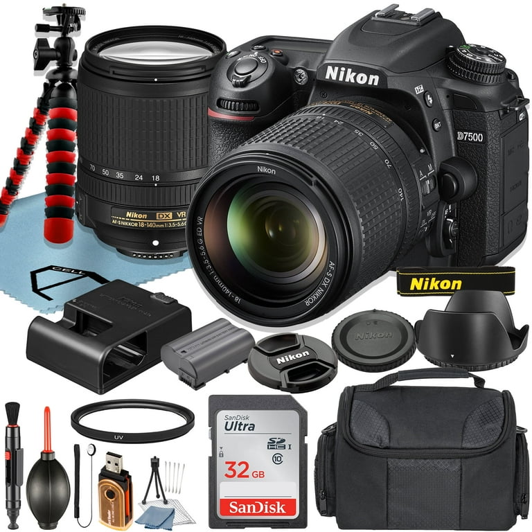 Nikon D7500 DSLR Camera with AF-S 18-140mm VR Lens + SanDisk
