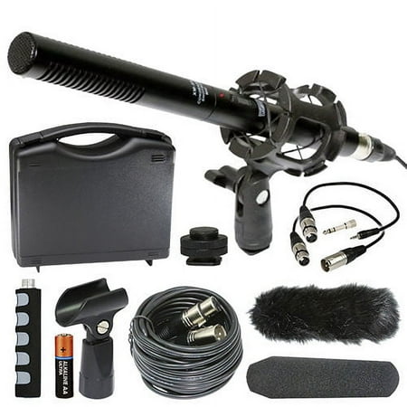 Nikon D7500 DSLR Digital Camera External Microphone Vidpro XM-55 13-Piece Professional Video & Broadcast Unidirectional Condenser Microphone Kit