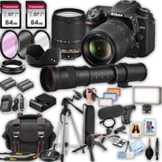 Nikon D7500 Kit with 18-140mm, 420-800mm Lenses, 128GB SD Card International Version