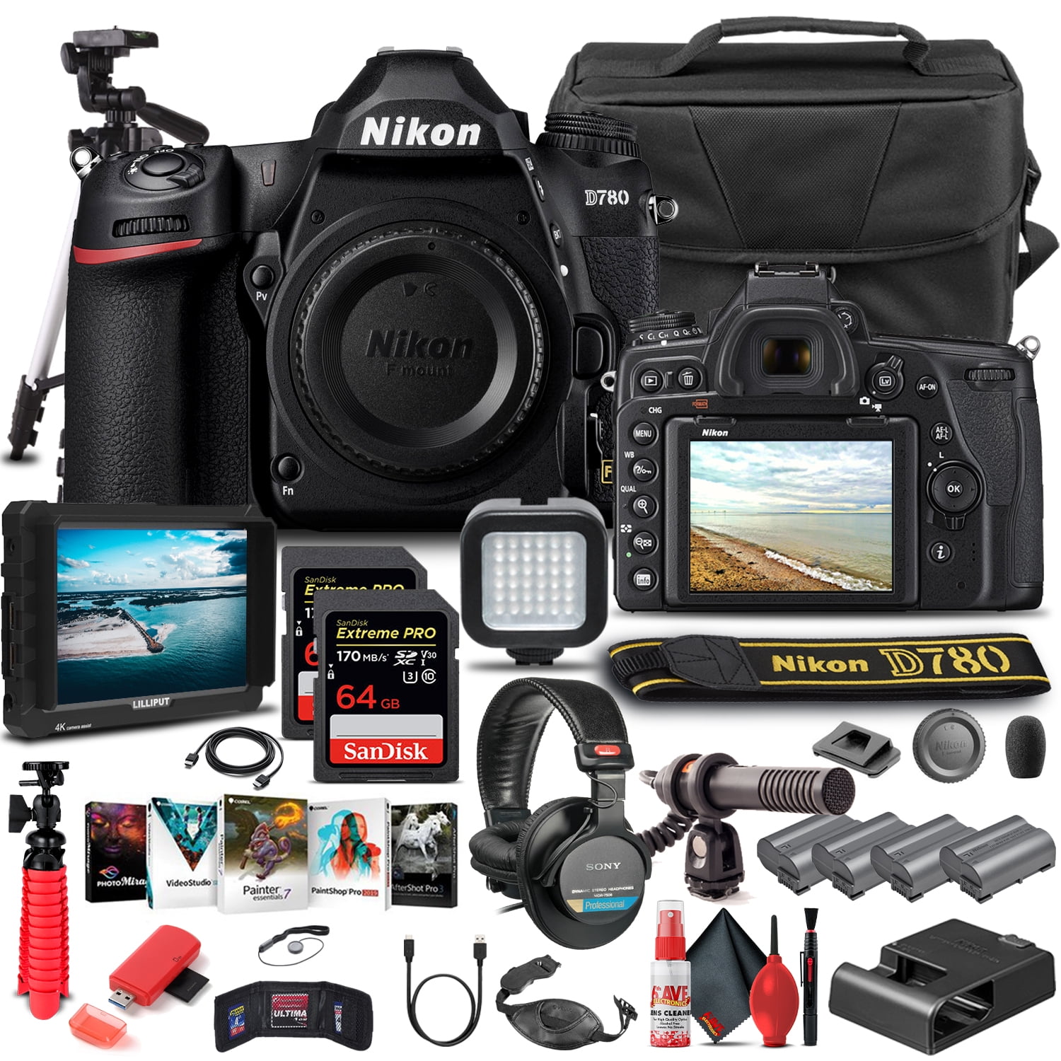 Nikon D780 DSLR Camera Body Only 1618 Pro Bundle