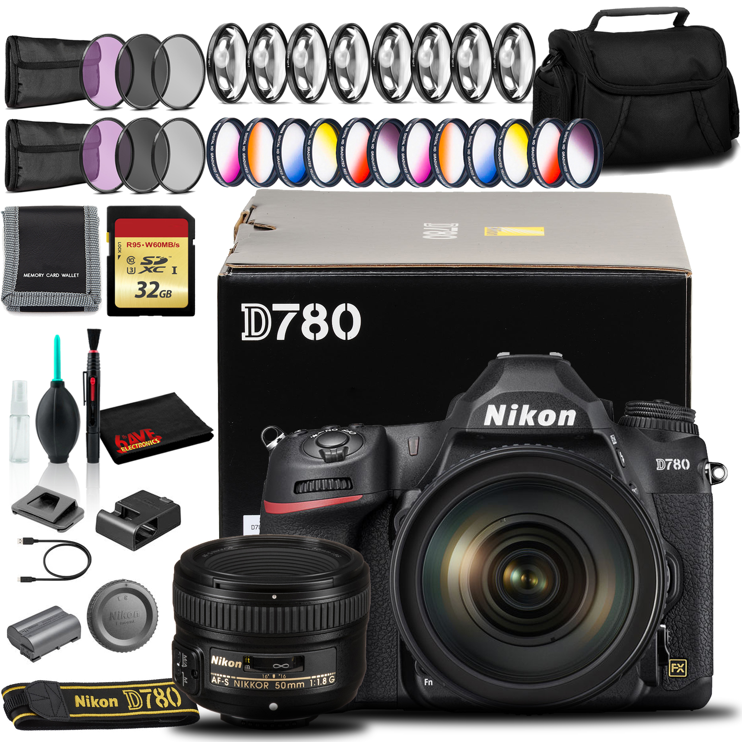 Nikon D780 DSLR Camera with 24-120mm, 50mm Lens, 32GB SD, and More (Intl Model) - image 1 of 9