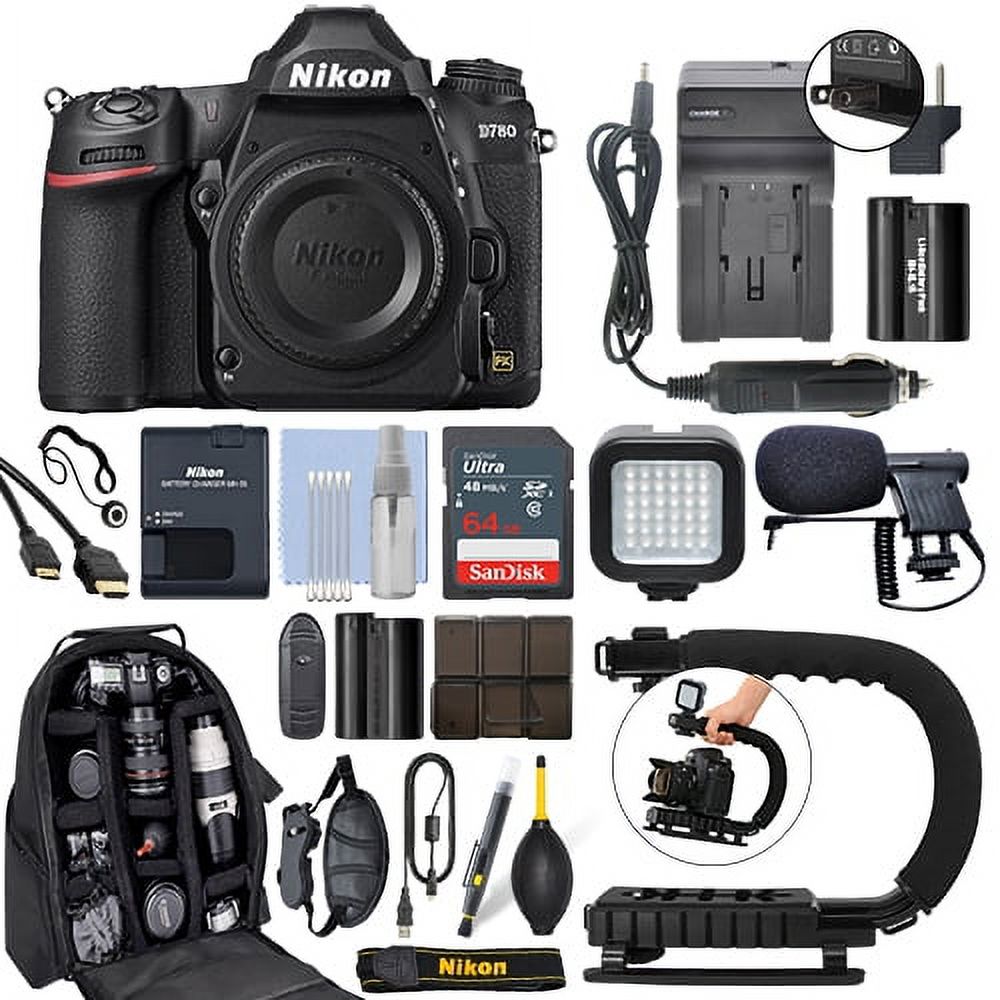 Nikon D780 Digital SLR Camera Body 24.5MP 4K FX-format + 64GB Pro Video Kit - image 1 of 12