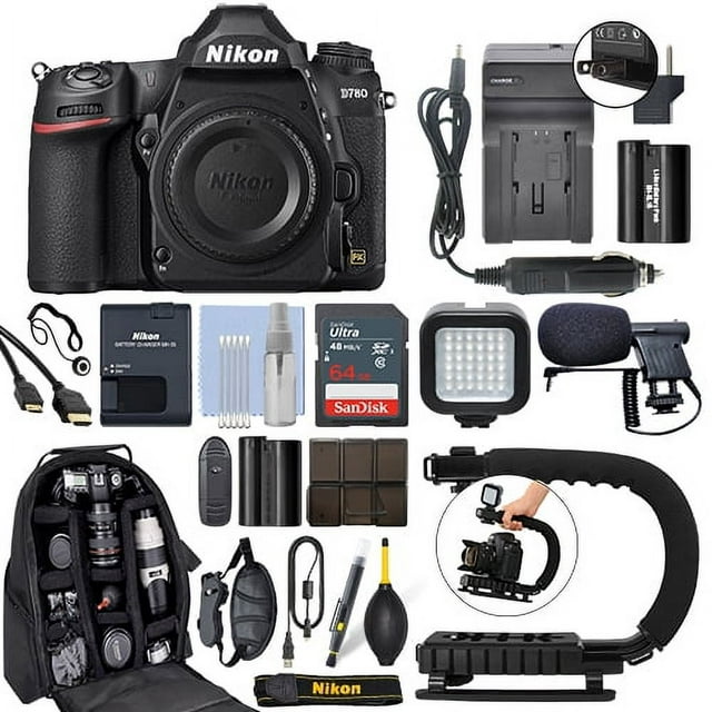 Nikon D780 Digital SLR Camera Body 24.5MP 4K FX-format + 64GB Pro Video Kit