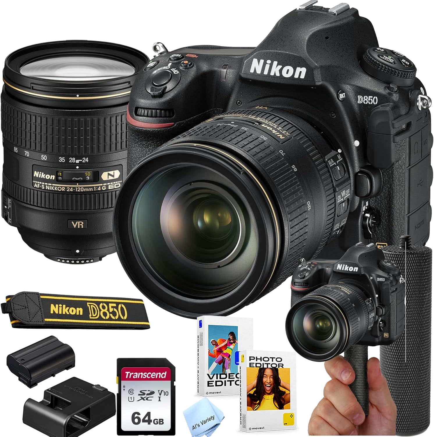 Nikon D850 DSLR Camera with 24-120mm f/4G ED VR Lens | 45.7 MP FX CMOS ...