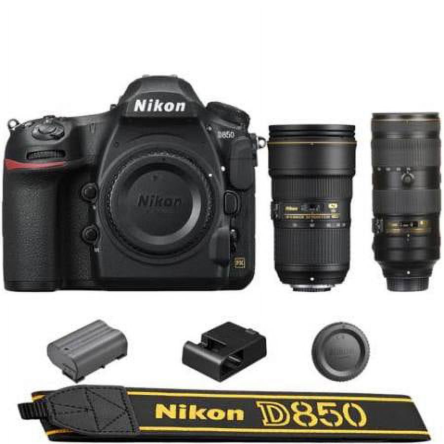 Nikon D850 DSLR Camera + 24:70mm f/2.8E ED VR + 70:200mm f/2.8E FL ED VR Lens - image 1 of 1
