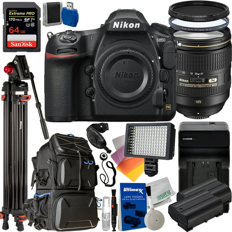 Nikon D850 DSLR Camera with AF-S NIKKOR 24-120mm f/4G ED VR Lens
