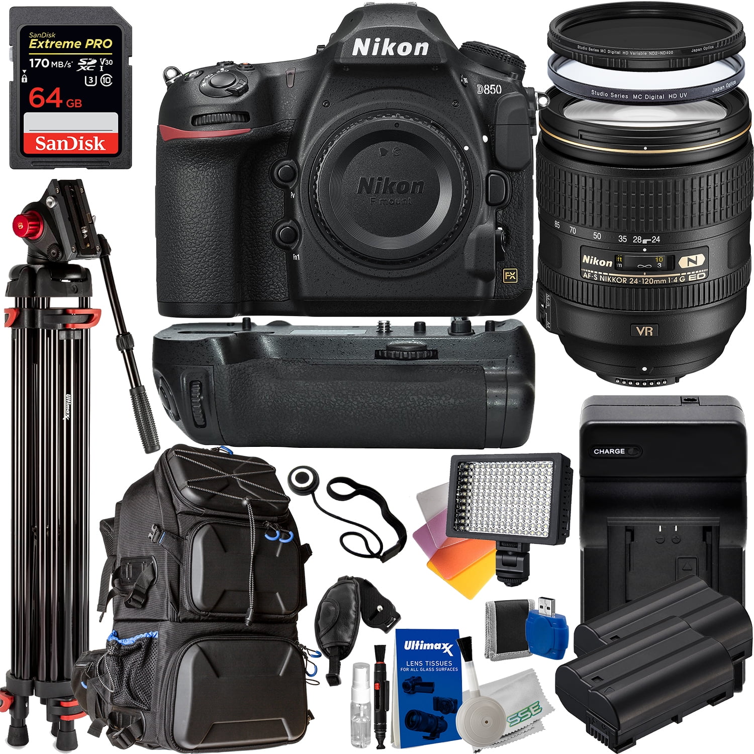 Nikon D850 DSLR Camera with AF-S NIKKOR 24-120mm f/4G ED VR Nikon D850 DSLR Camera with AF-S NIKKOR 24-120mm f/4G ED VR