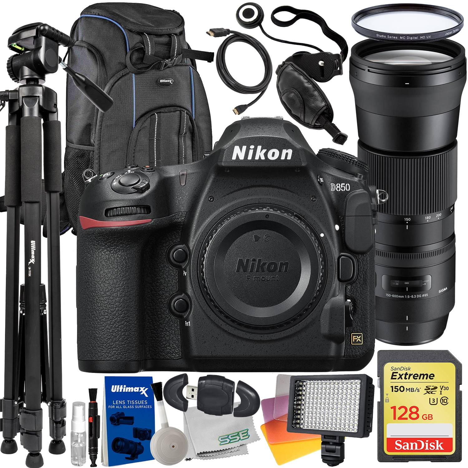 Nikon D850 DSLR Camera (Body Only) with Sigma 150-600mm f/5-6.3 DG