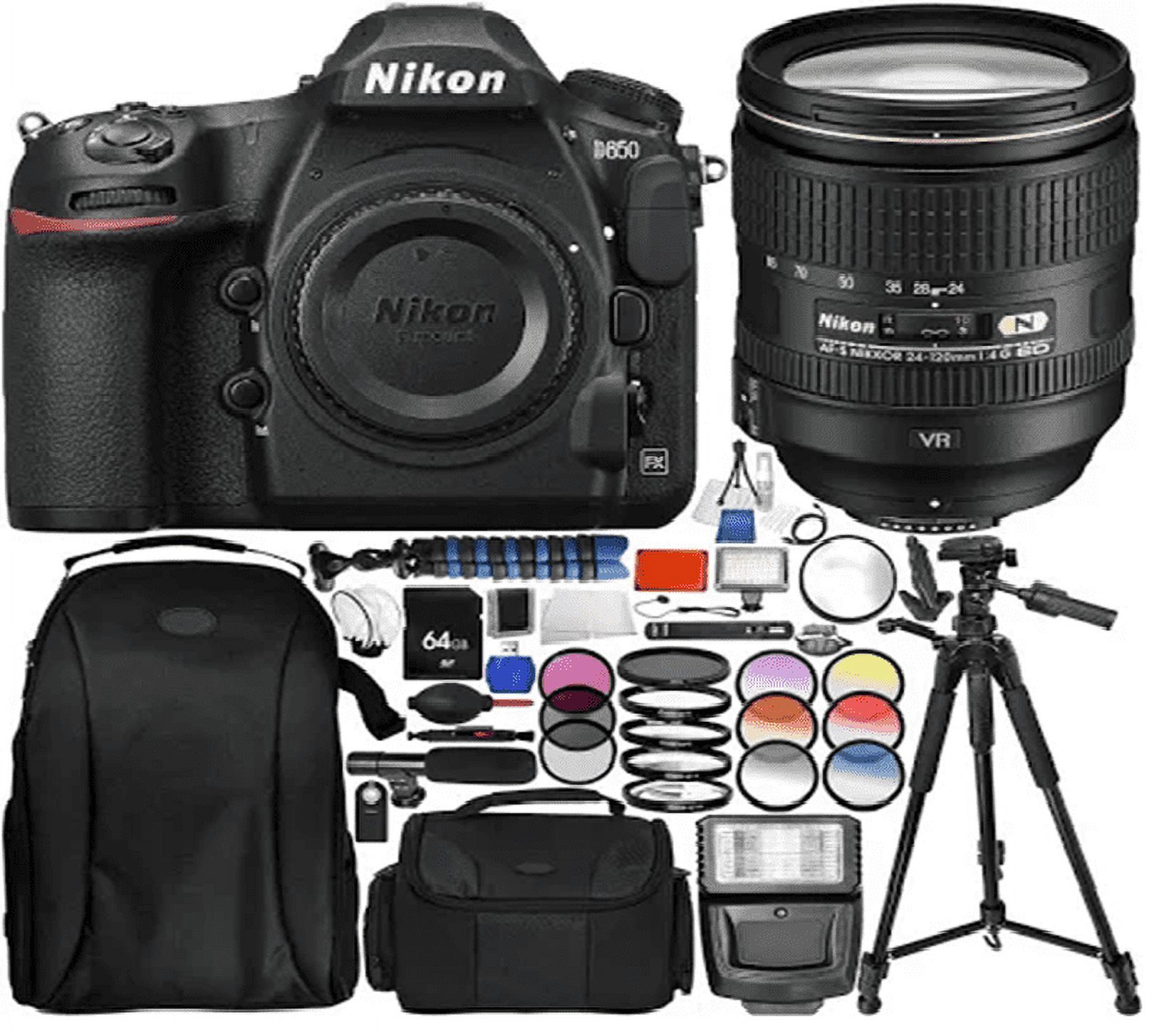 Nikon D850 DSLR Camera with AF-S 24-120mm Lens - Pro Bundle - image 1 of 6