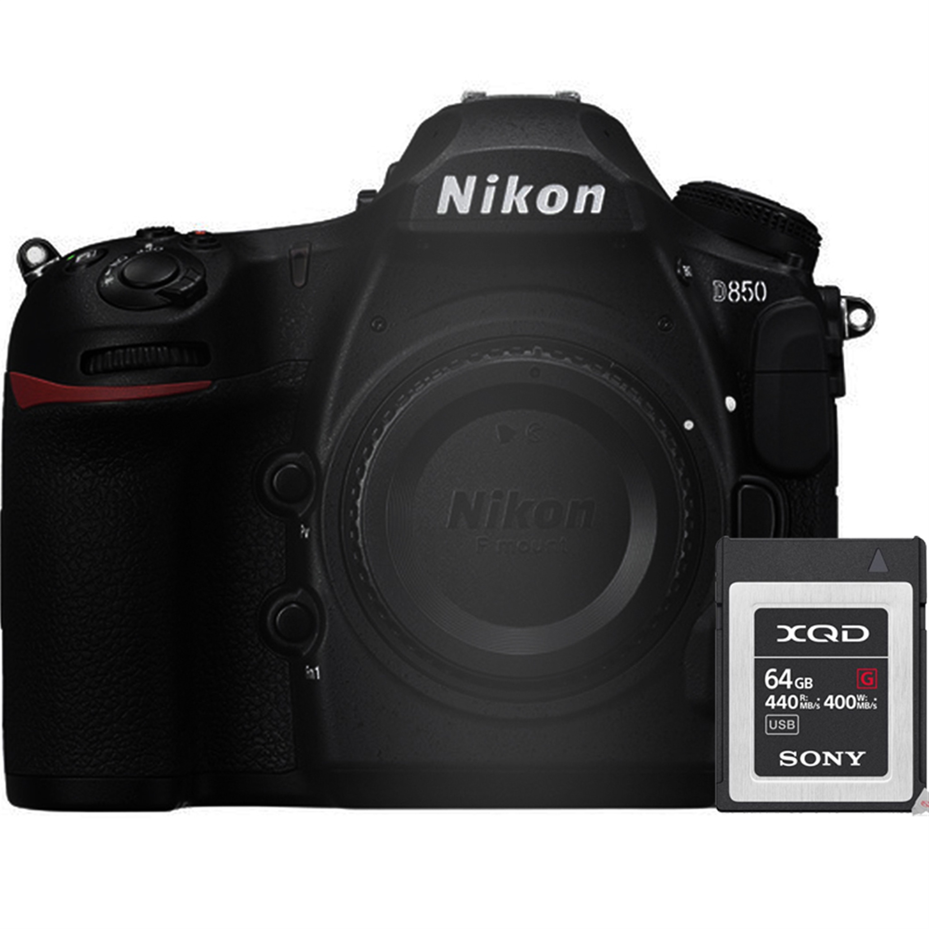 Nikon D850 Digital SLR Full-Frame Camera Body with Sony 64GB G