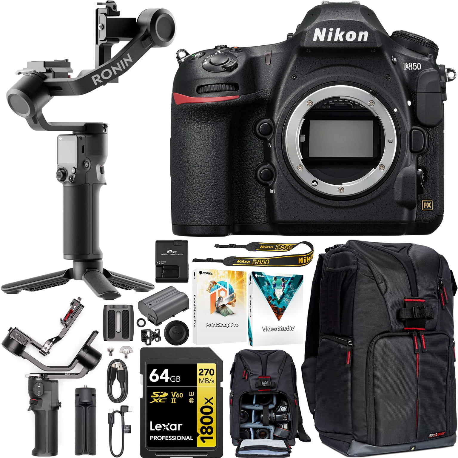 Nikon D850 Full Frame DSLR 4K FX Format Camera Body 1585