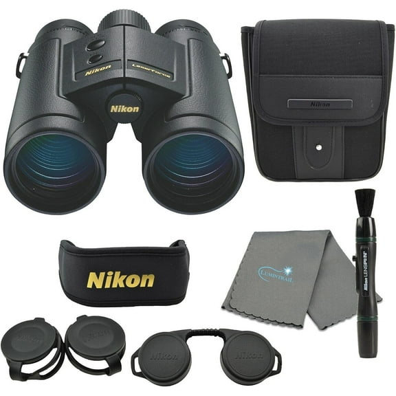 Nikon LaserForce 10x42 Rangefinder Binocular Bundle with a Nikon Lens Pen and Lens Cloth