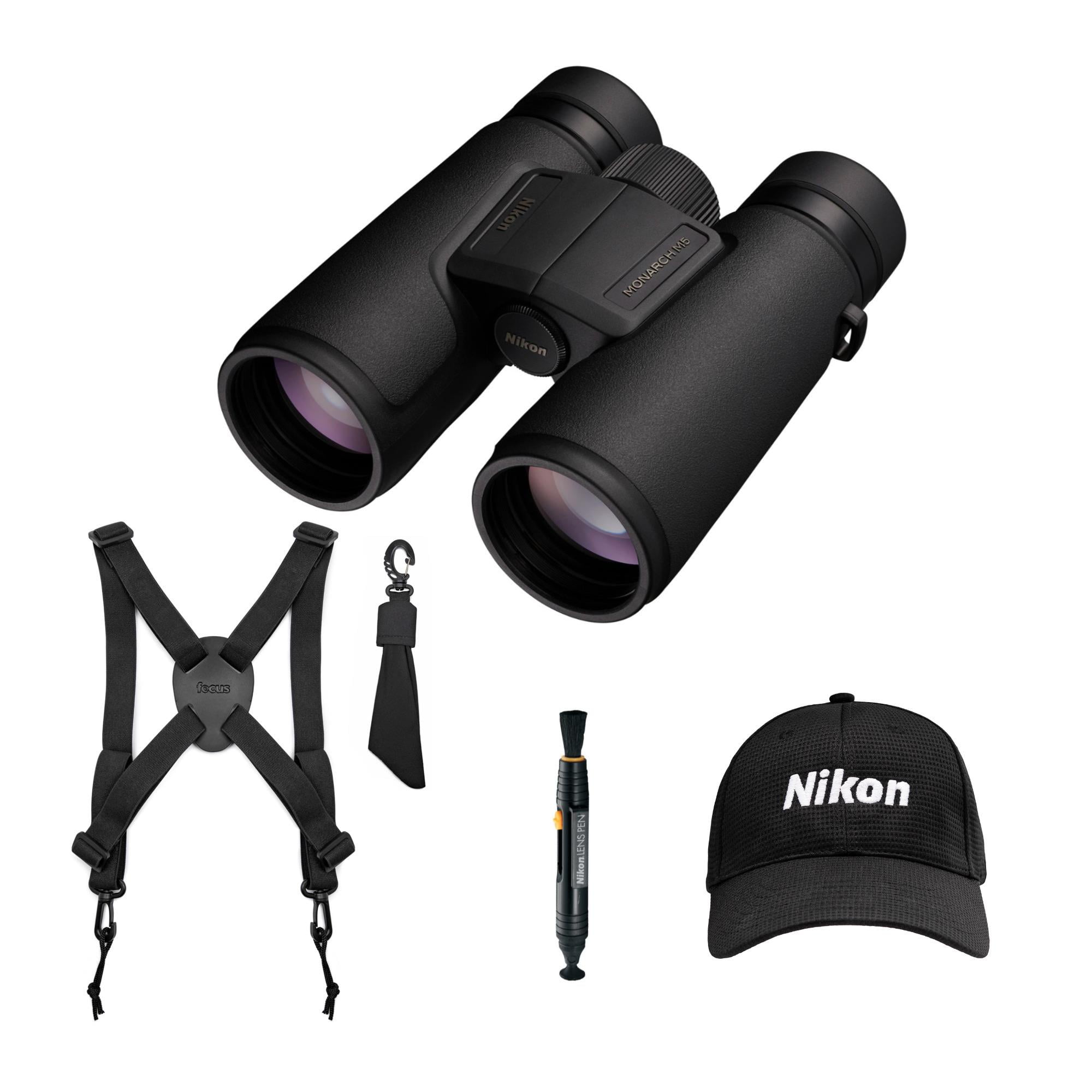 Nikon Monarch M5 12x42 Binoculars with Hat and Accessory Bundle